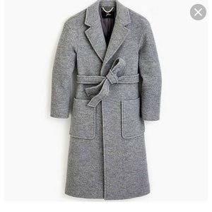 Long wrap coat in Italian boiled wool